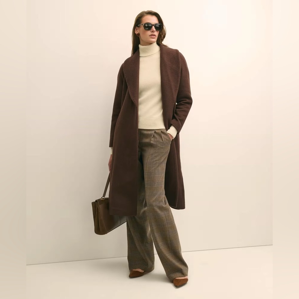 NWT Ann Taylor Blend Shawl-Collar Wrap Coat - Picture 6 of 8